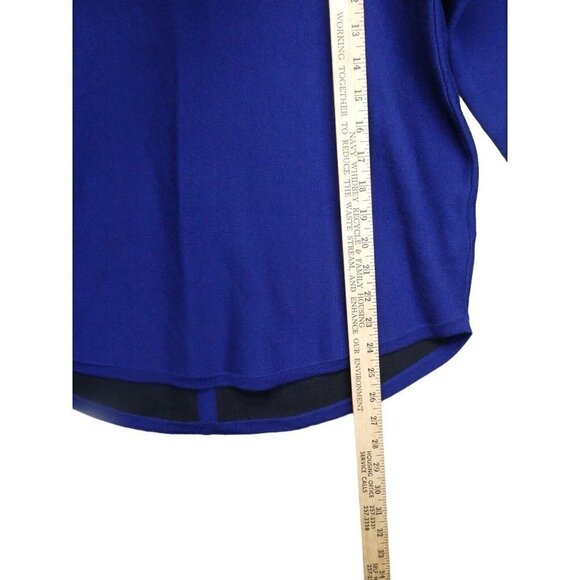 Jigsaw Pullover Sweater Jumper Size‎ M Wool Blend Round Hem Blue - Picture 4 of 10